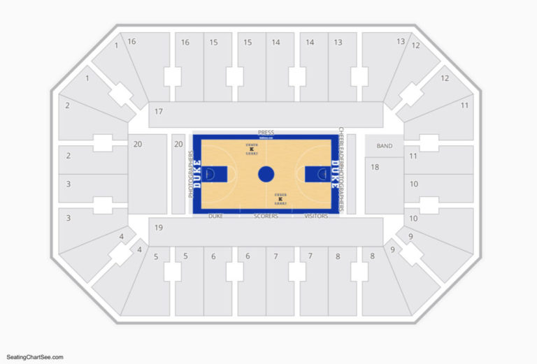 Seating Chart Cameron Indoor Stadium Durham, North Carolina